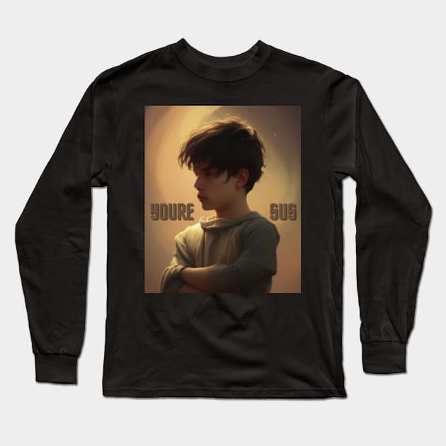 youre sus Long Sleeve T-Shirt by mdr design